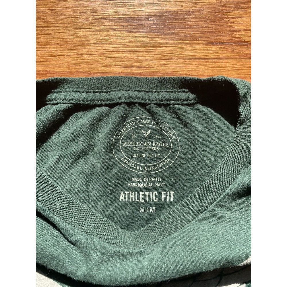 American Eagle Outfitters‎ Athletic Fit Green Long Sleeved Shirt Size Medium - Picture 4 of 4